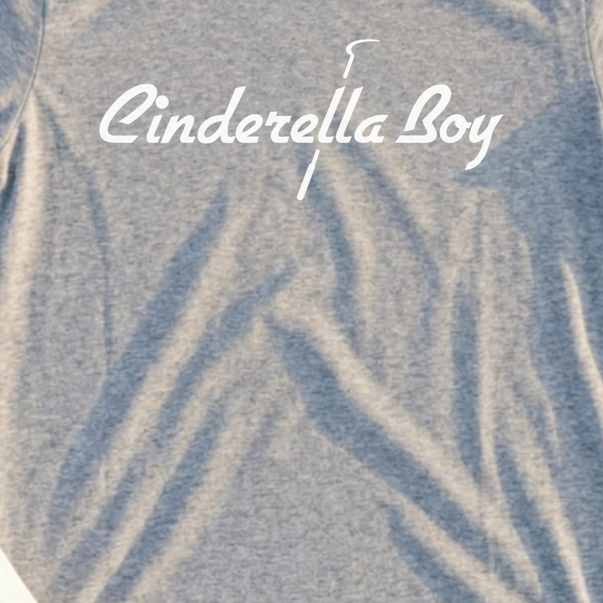 Cinderella Boy Icon Tee, print close-up on Sport Grey