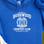 Bushwood 1980 Hoodie, print close-up on Royal