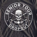 Senior Tour Dropout Long Sleeve Tee, print close-up on Black