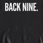 Back Nine Sweatshirt, print close-up on Black
