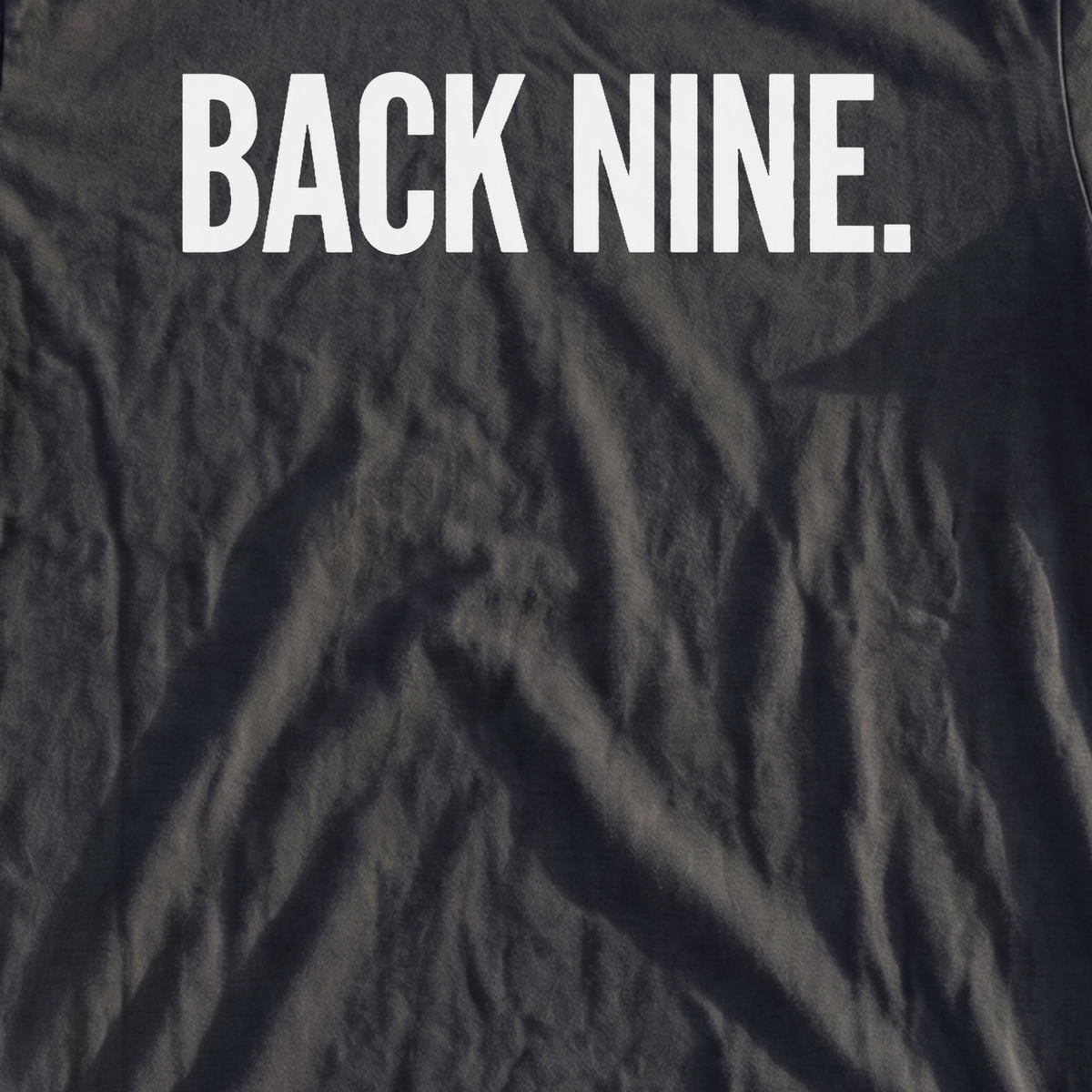 Back Nine Heavyweight Tee, print close-up on Black