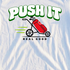 Push It Tee, print close-up on White
