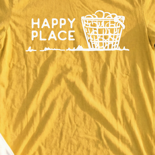 Happy Place Tee, print close-up on Daisy