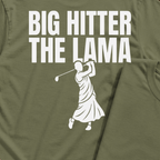 Big Hitter Back Print Tee, print close-up on Military Green