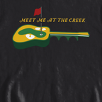 Meet Me At The Creek Sweatshirt, print close-up on Black