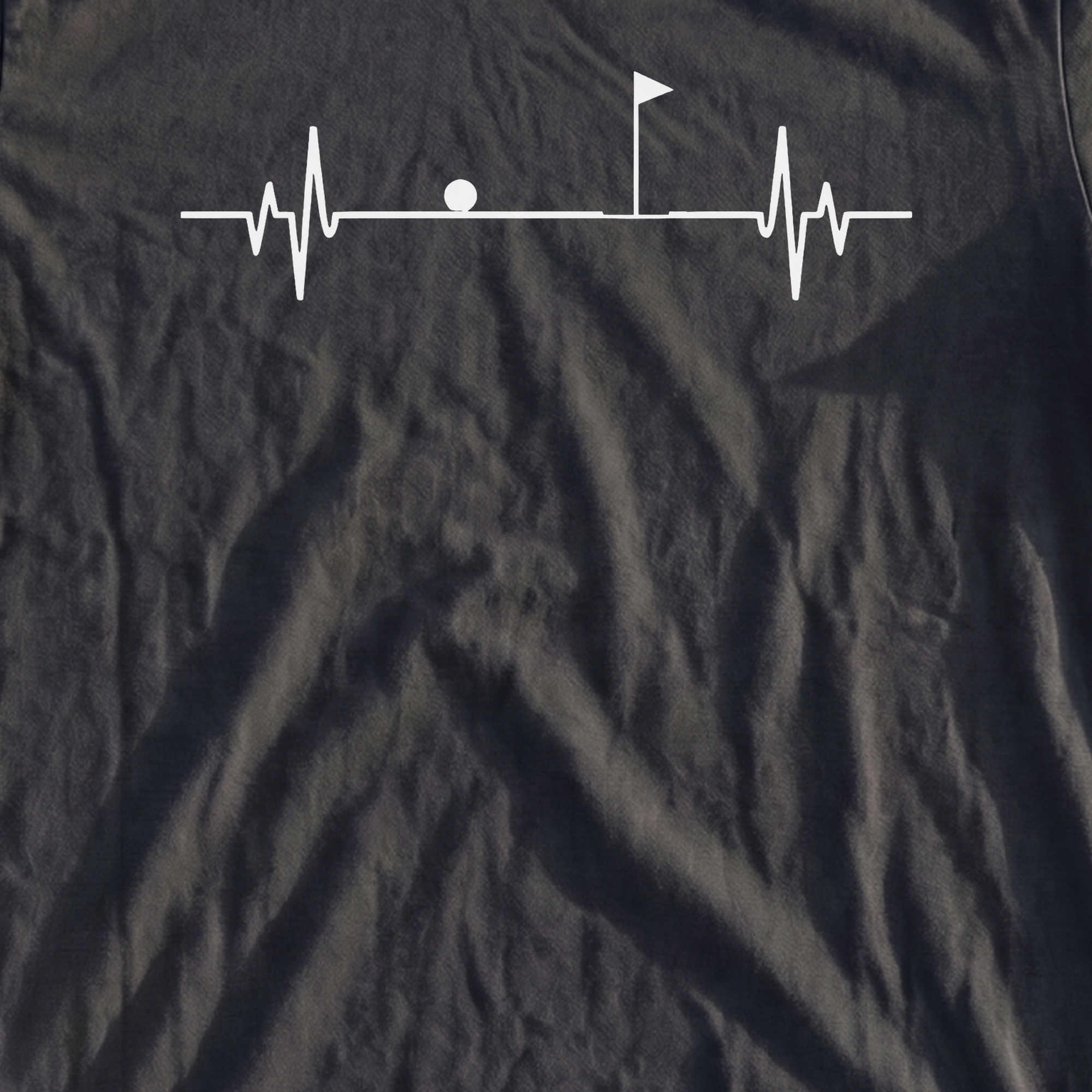 Flag EKG Heavyweight Tee, print close-up on Ivory