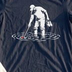 Wading In Tee, print close-up on Navy