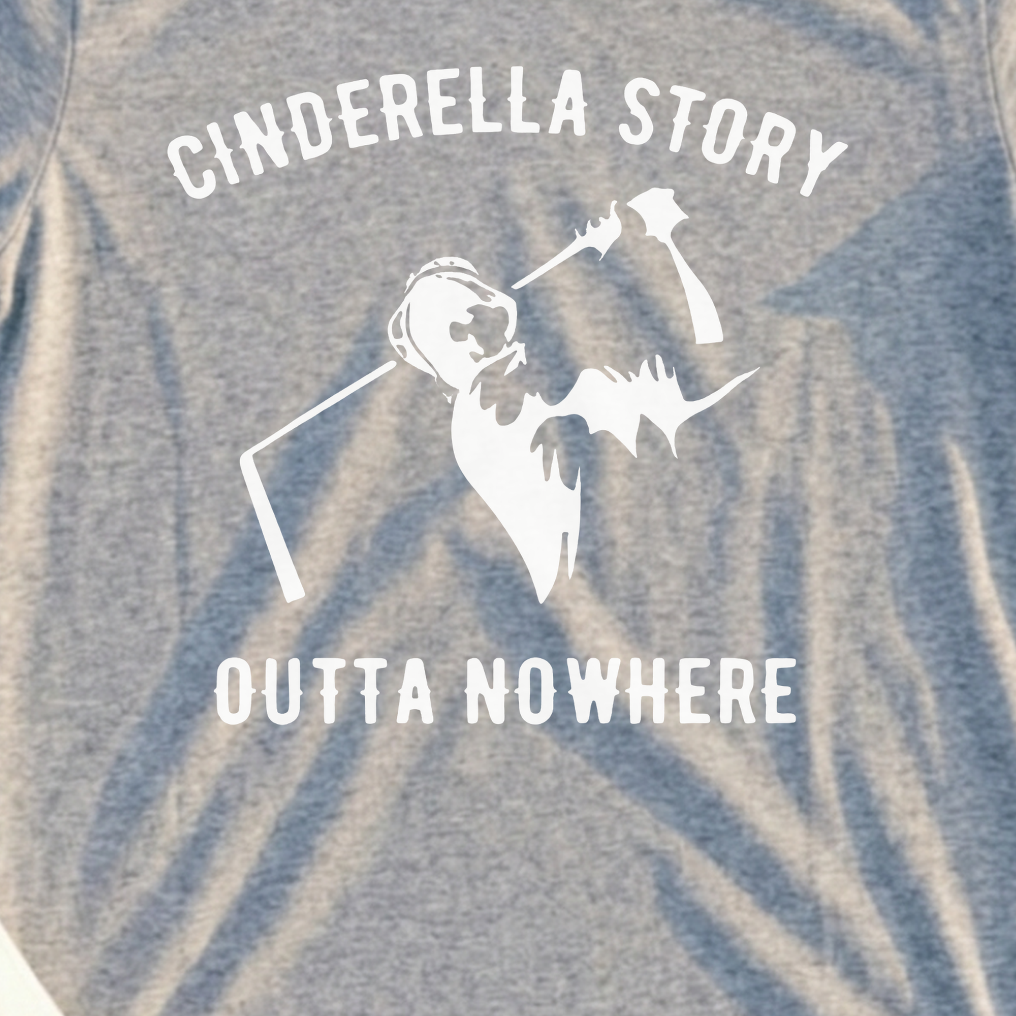 Cinderella Story Tee, print close-up on Sport Grey