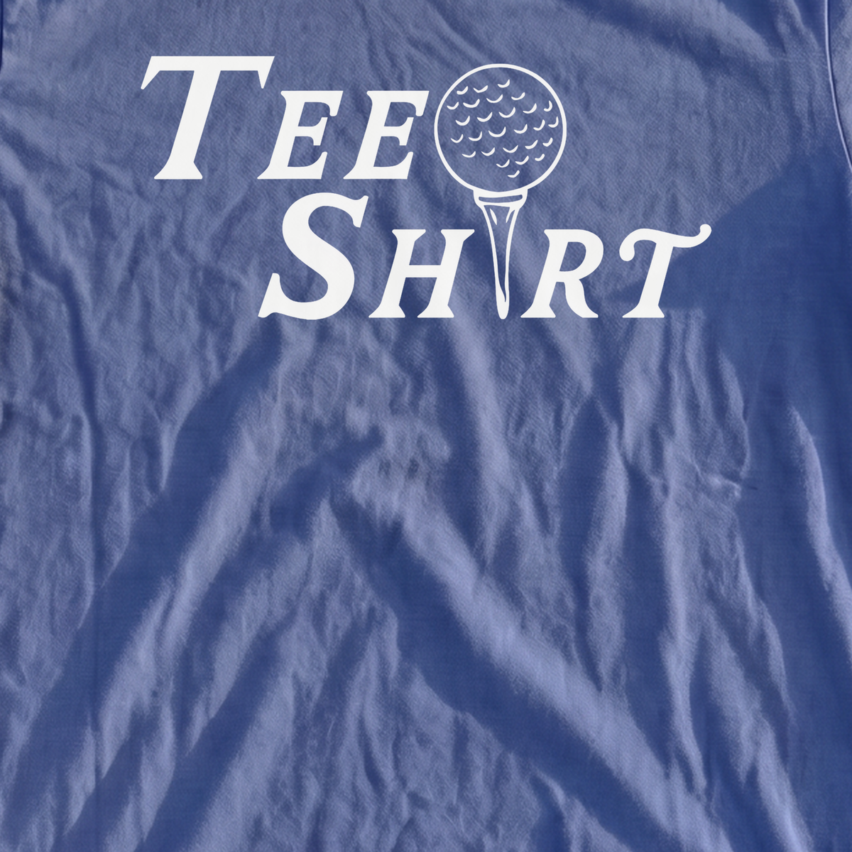 Tee Shirt Premium Tee, print close-up on Mystic Blue