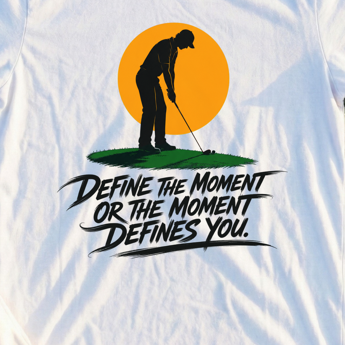 Define The Moment Tee, print close-up on White