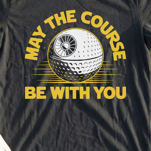 May The Course Be With You, print close-up on Black