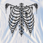 Golf Rib Cage Tee, print close-up on White