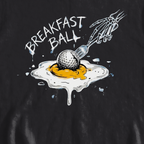 Breakfast Ball Egg Sweatshirt, print close-up on Black