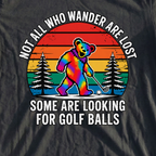 Not All Who Wander Are Lost Bear Tee, print close-up on Black