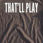THAT’LL PLAY Premium Tee, print close-up on Pepper