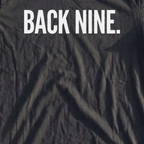 Back Nine Premium Tee, print close-up on Black