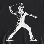 Angry Golfer Sweatshirt, print close-up on Black