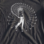 Pure Swing Premium Tee, print close-up on Black