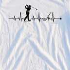 Golfer Pulse Tee, print close-up on White