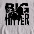 Bigfoot Big Hitter Sweatshirt, print close-up on Sport Grey