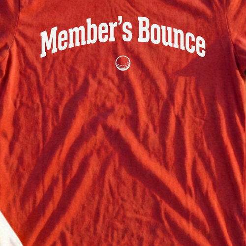 Member's Bounce Tee, print close-up on Red