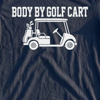 Body By Golf Cart Tee, print close-up on Navy