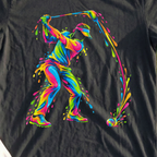 Paint Splash Swing, Visor Tee, print close-up on Black
