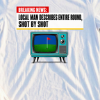 Breaking News Tee, print close-up on White