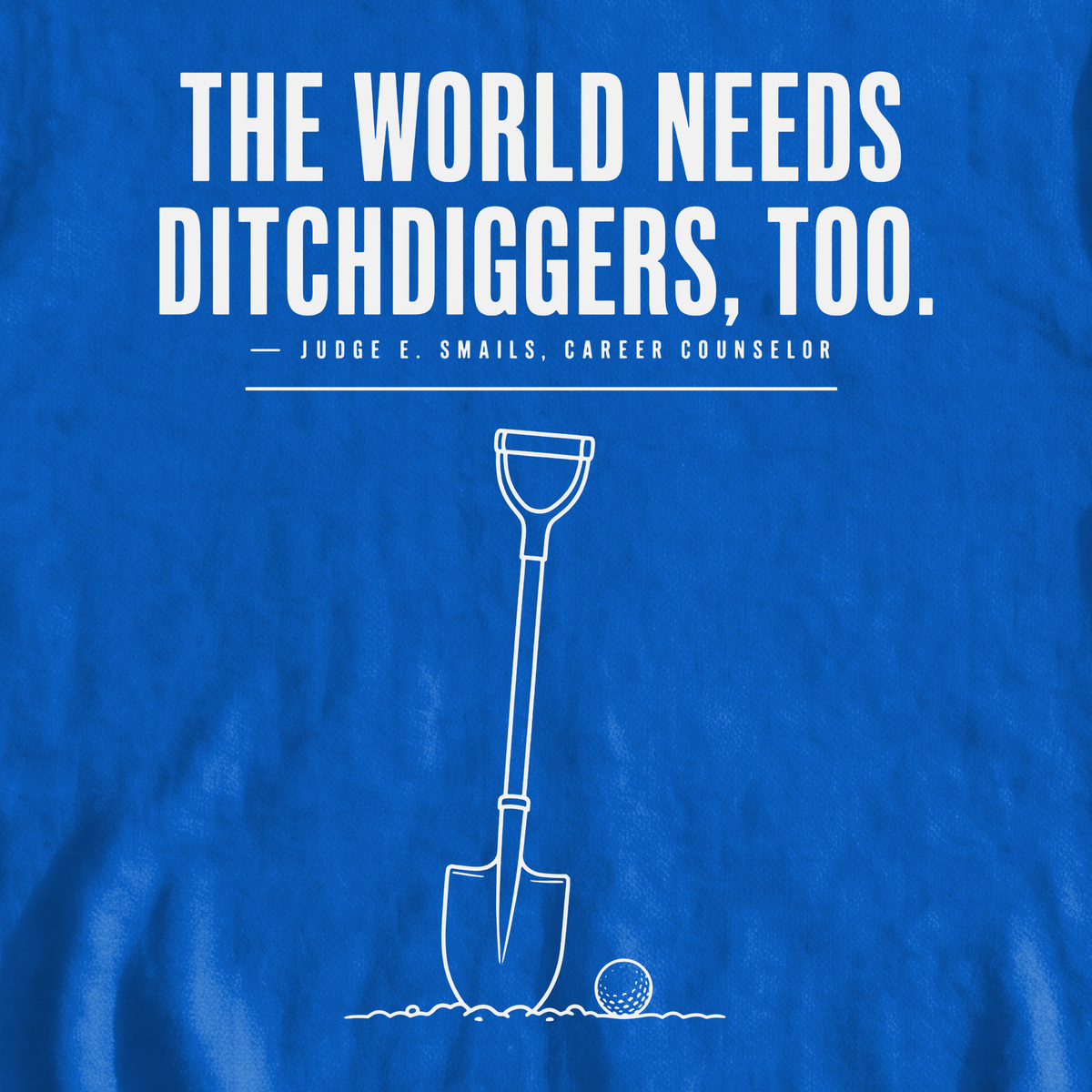 Ditch Diggers Sweatshirt, print close-up on Royal