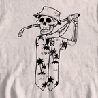 Tropical Skeleton Sweatshirt, print close-up on White