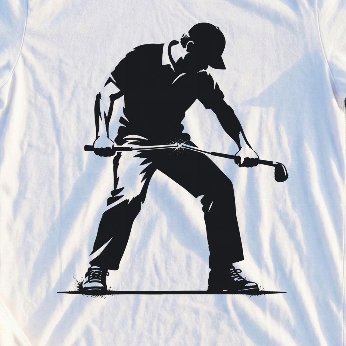 Club Snap Tee, print close-up on White