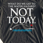 Not Today Tee, print close-up on Black