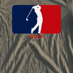Major League Golf Premium Tee, print close-up on Moss