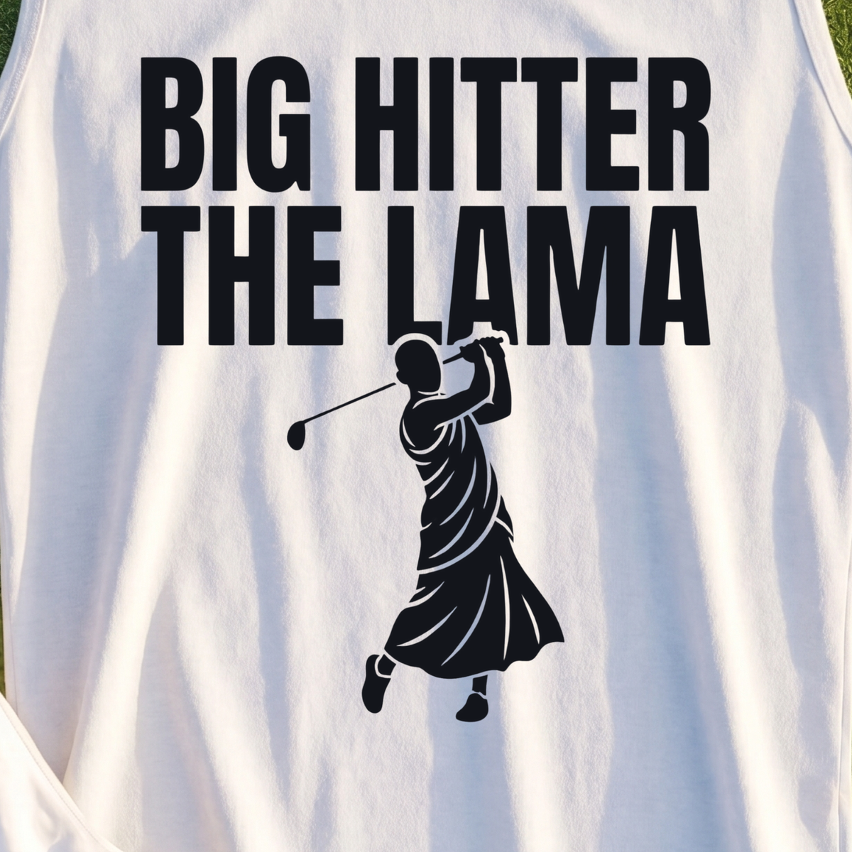 Big Hitter Tank, print close-up on White