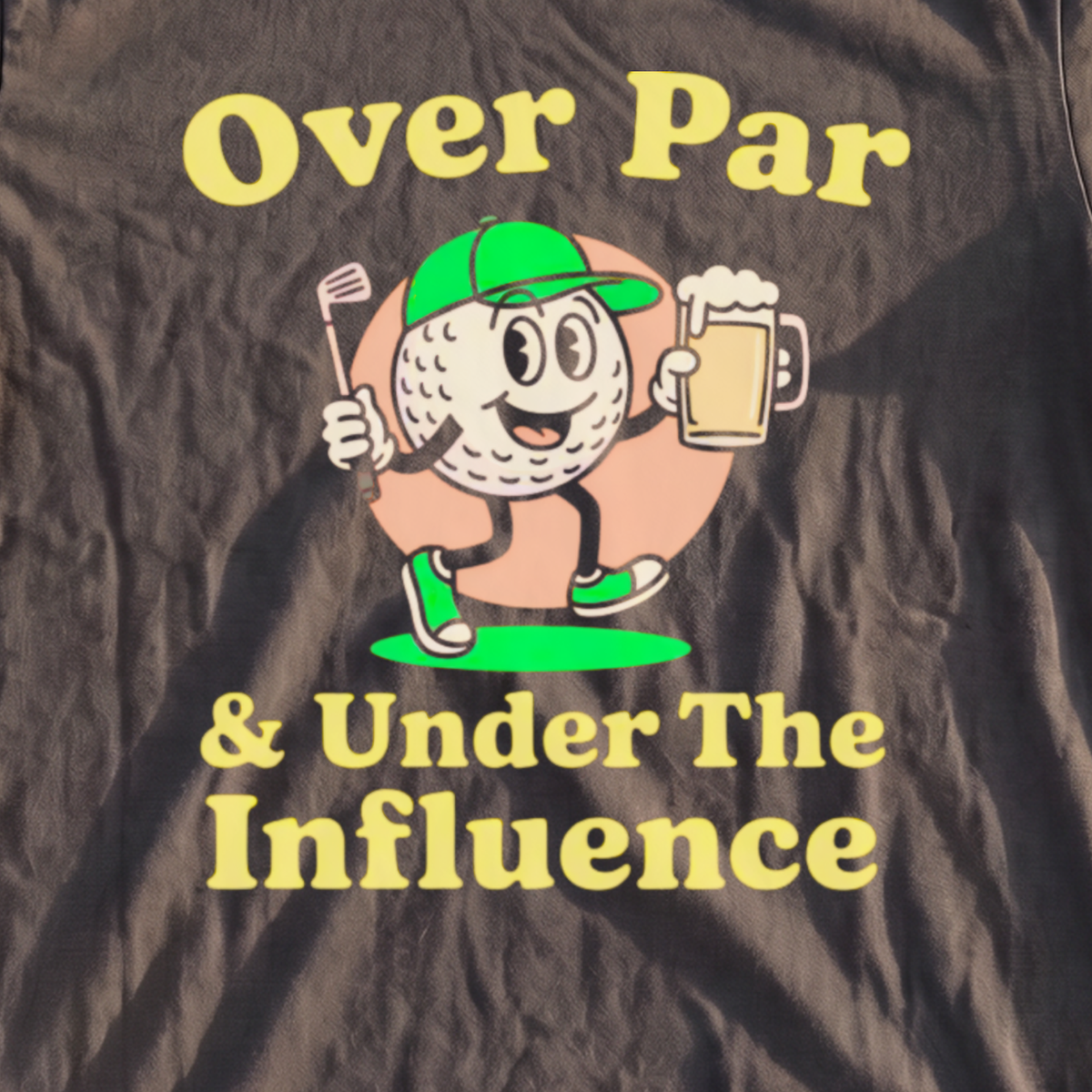 Over And Under It Premium Tee, print close-up on Pepper