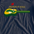 Watch It Fall Tee, print close-up on Navy
