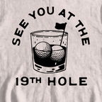 See You At The 19th Hole Sweatshirt, print close-up on White