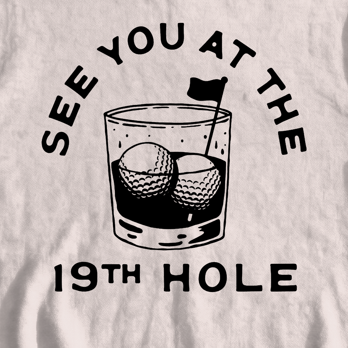 See You At The 19th Hole Sweatshirt, print close-up on White