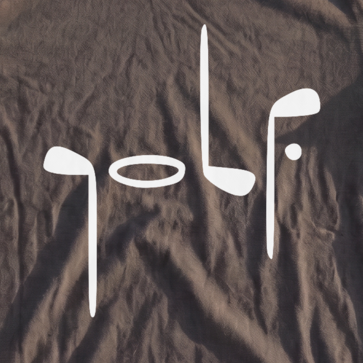 Golf Club Type Premium Tee, print close-up on Pepper
