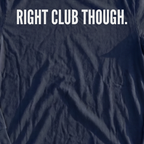 Right Club Though Dimples Long Sleeve Tee, print close-up on Navy