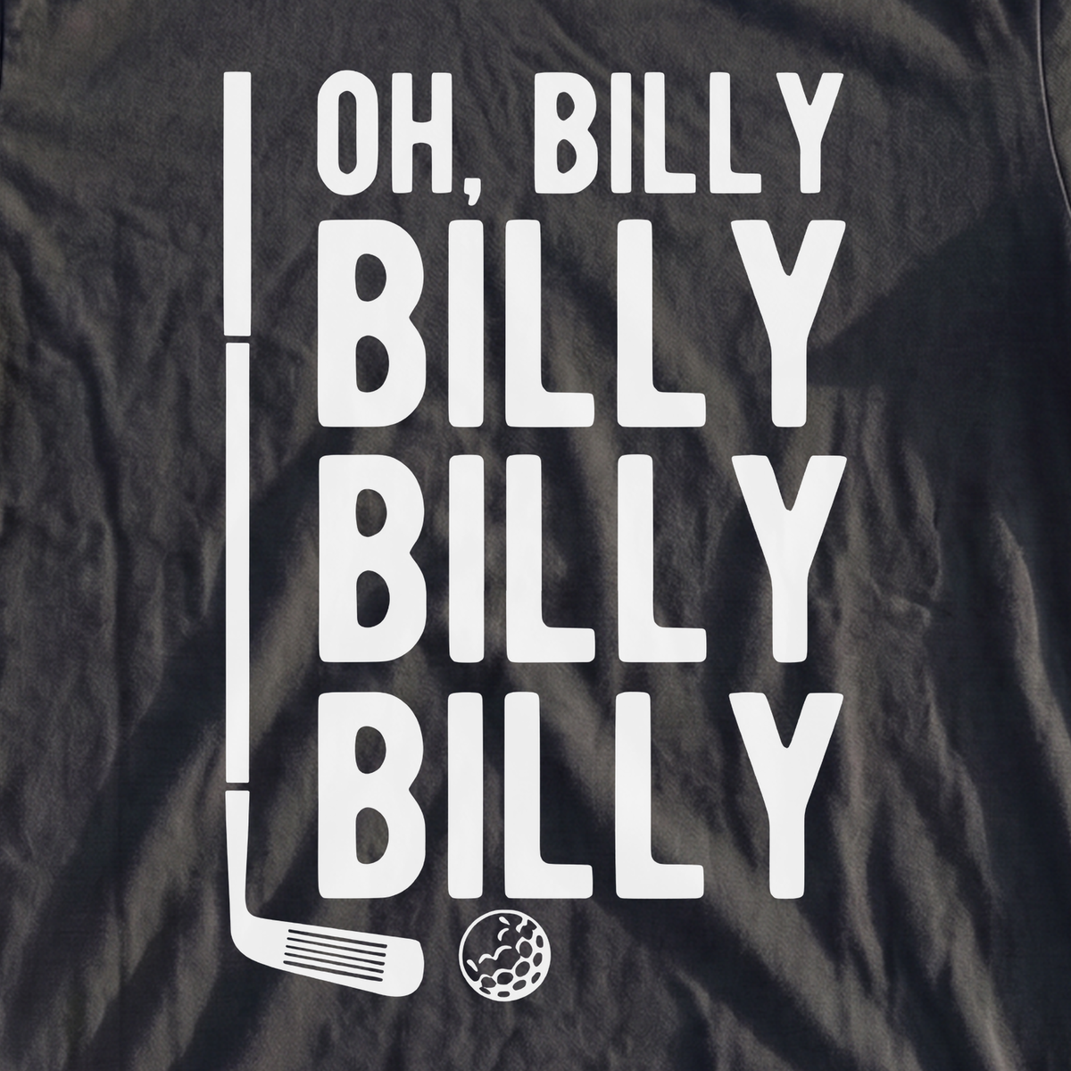 Billy Billy Billy Premium Tee, print close-up on Black