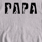 Papa Golfer Sweatshirt, print close-up on Sport Grey