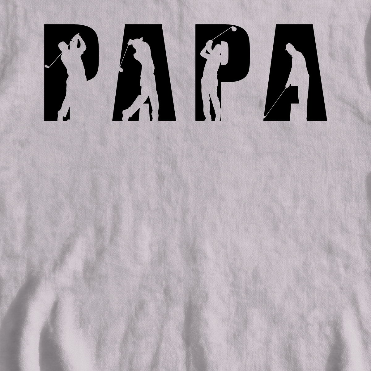 Papa Golfer Sweatshirt, print close-up on Sport Grey