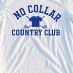 No Collar Country Club Tee, print close-up on White