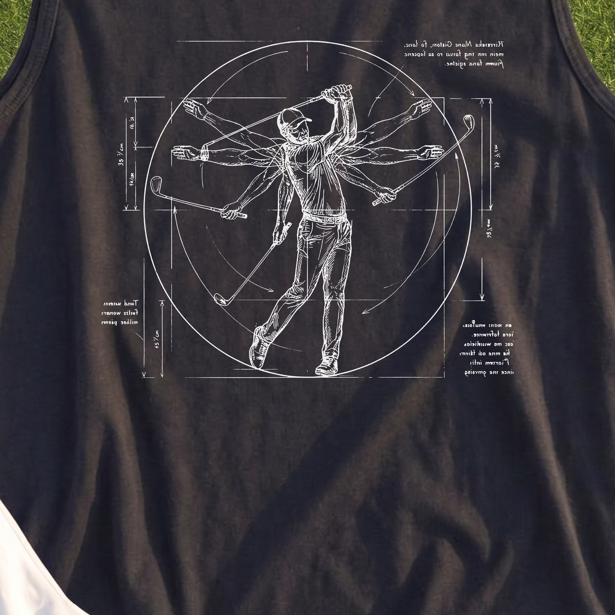 Da Vinci Swing Tank, print close-up on Black