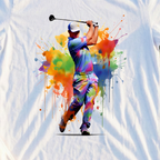 Paint The Fairway Tee, print close-up on White