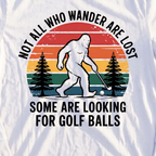 Wandering Sasquatch Long Sleeve Tee, print close-up on White