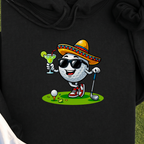 Cinco De Mayo Ball Hoodie, print close-up on Black