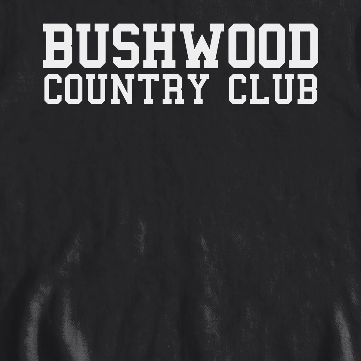 Bushwood Country Club Varsity Sweatshirt, print close-up on Black