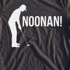 Noonan! Long Sleeve Tee, print close-up on Black